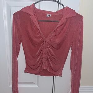 Garage Pink Long Sleeve Top